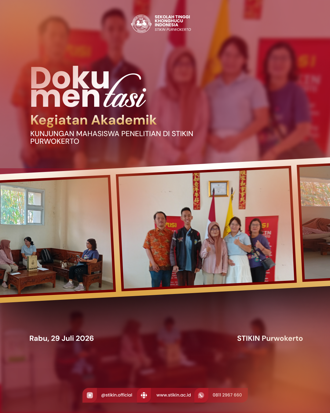 kapusBimdik Konghucu hadiri Wisuda STIKIN 